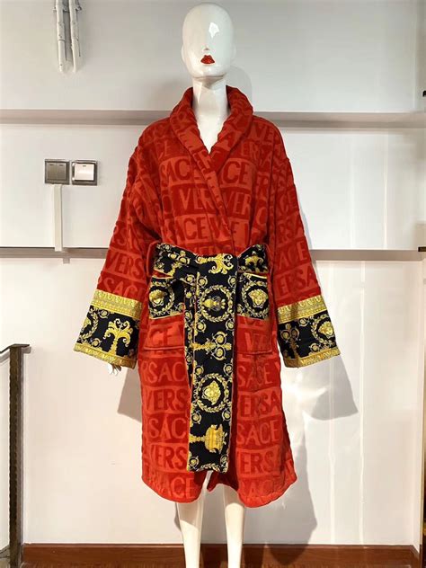 versace baroque robe fake|Versace bathrobe price.